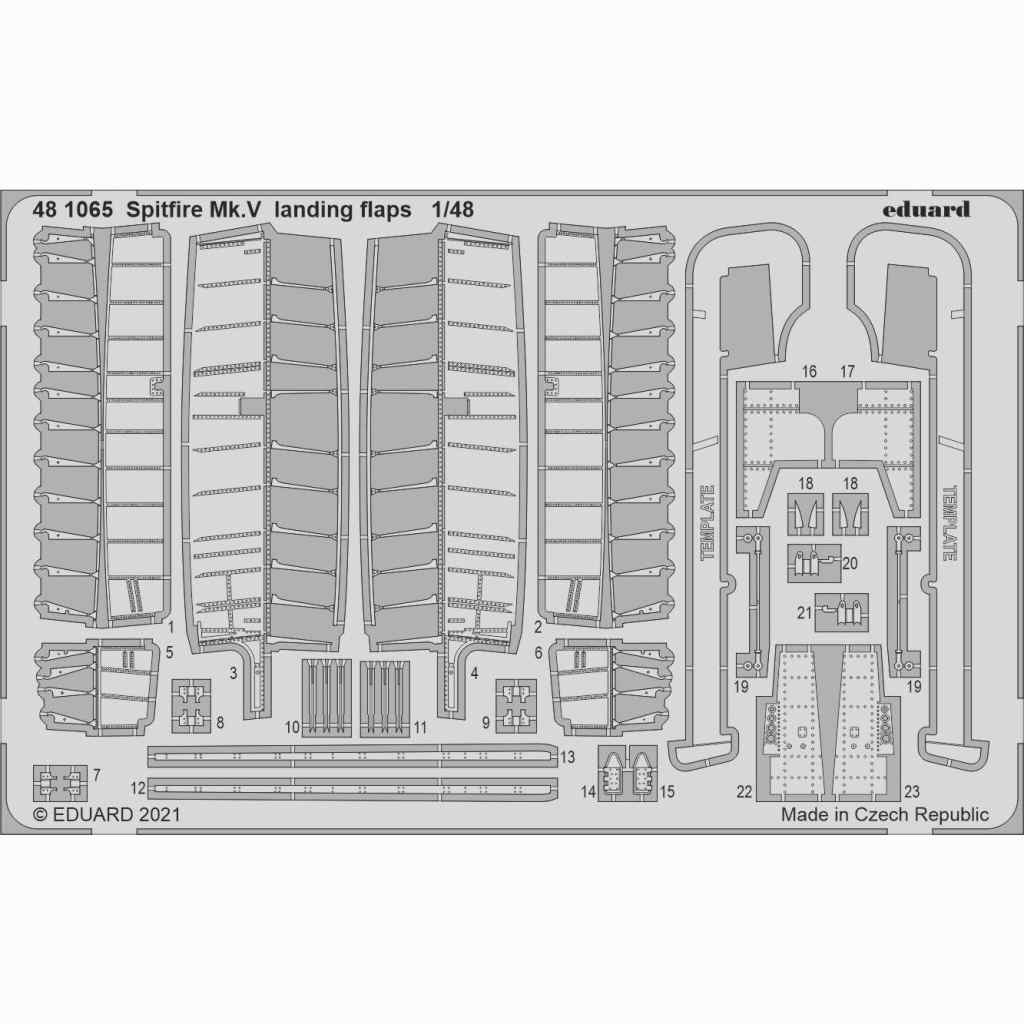 【新製品】481065 1/48 スーパーマリン スピットファイア Mk.V ランディングフラップ (エデュアルド用)