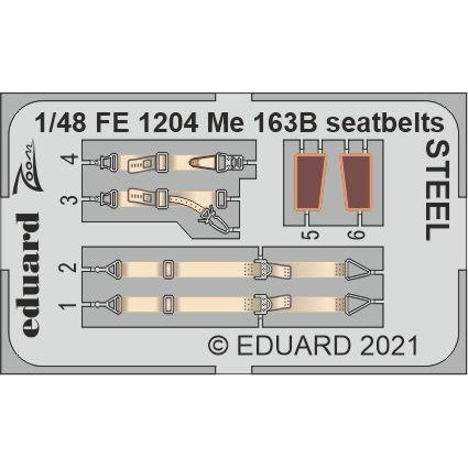 【新製品】FE1204 塗装済 1/48 メッサーシュミット Me163B コメート シートベルト (ステンレス製) (ガスパッチ用)