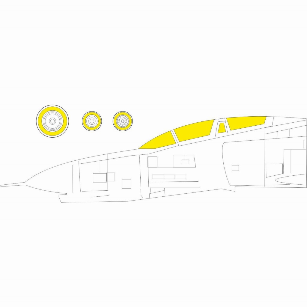 【新製品】EX803 1/48 マクドネル・ダグラス F-4B ファントムII ｢Tフェース｣両面塗装マスクシール (タミヤ用)
