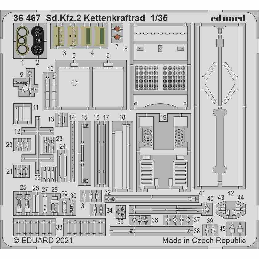 【新製品】36467 1/35 Sd.Kfz.2 ケッテンクラート エッチングパーツ (タミヤ用)