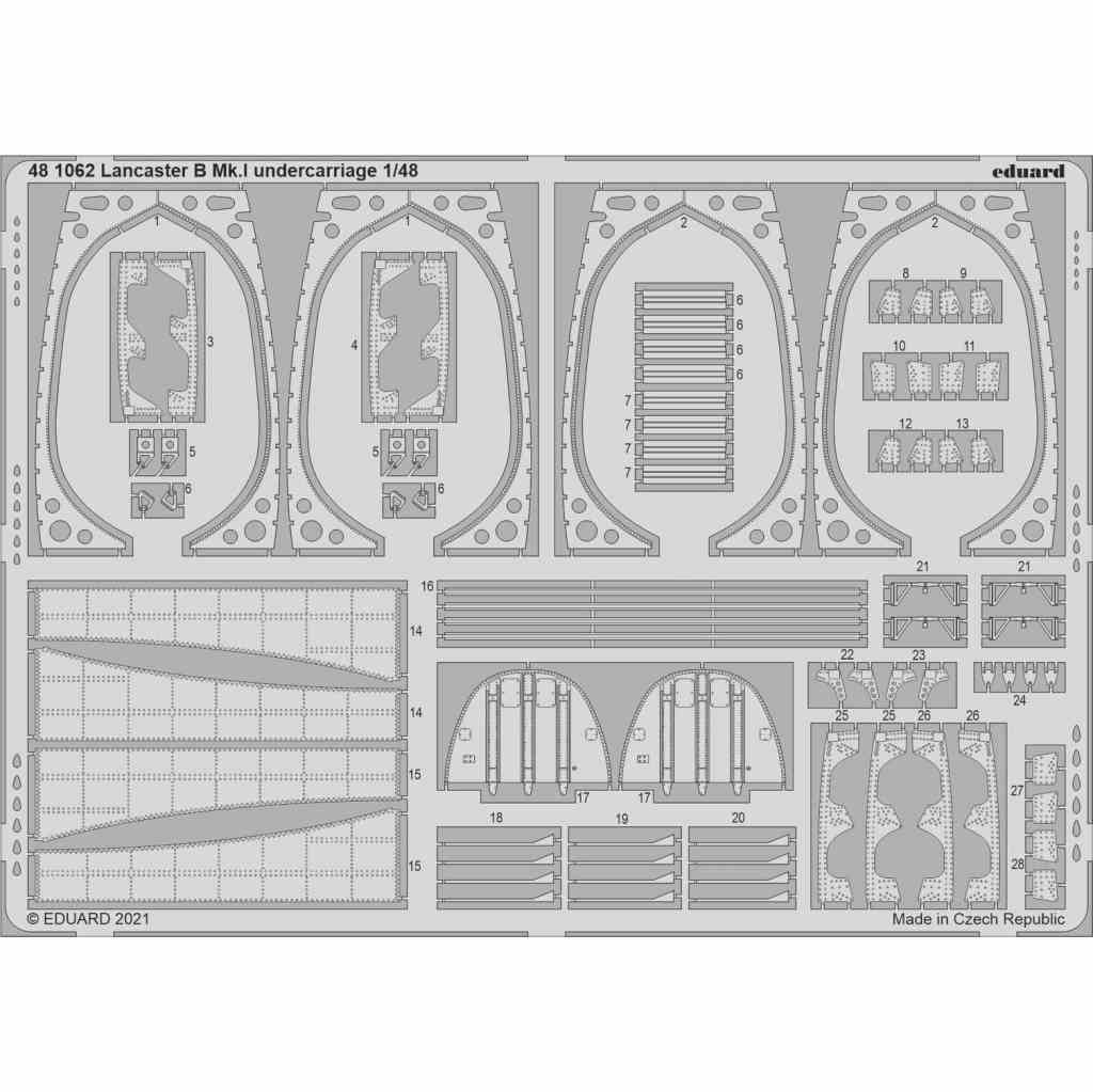 【新製品】481062 1/48 アブロ ランカスター B Mk.I 着陸装置エッチングパーツ (HKモデル用)
