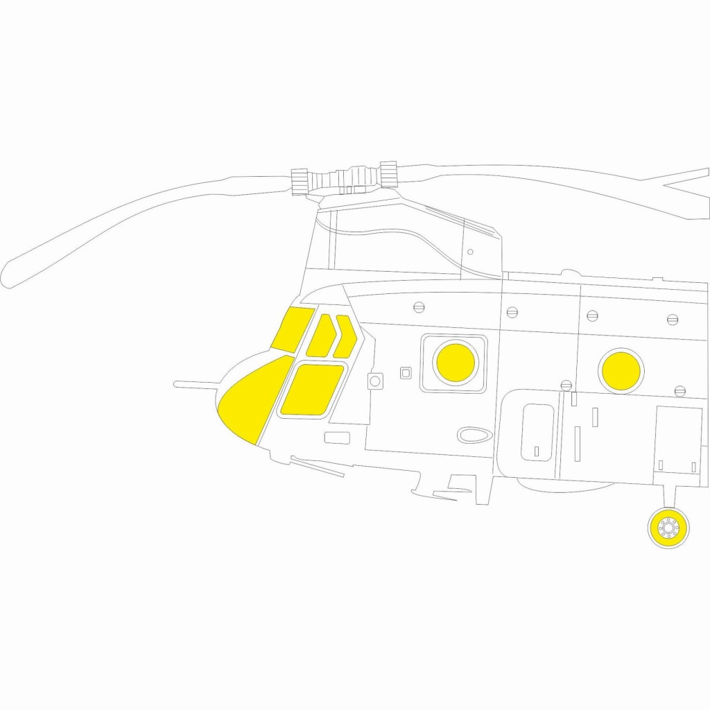 【新製品】EX813 1/48 ボーイング CH-47A チヌーク 塗装マスクシール (ホビーボス用)