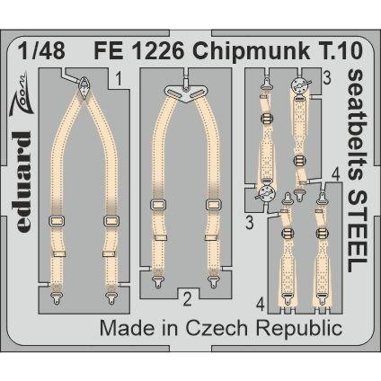 【新製品】FE1226 塗装済 1/48 デ・ハビランド チップマンク T.10 シートベルト(ステンレス製) (エアフィックス用)