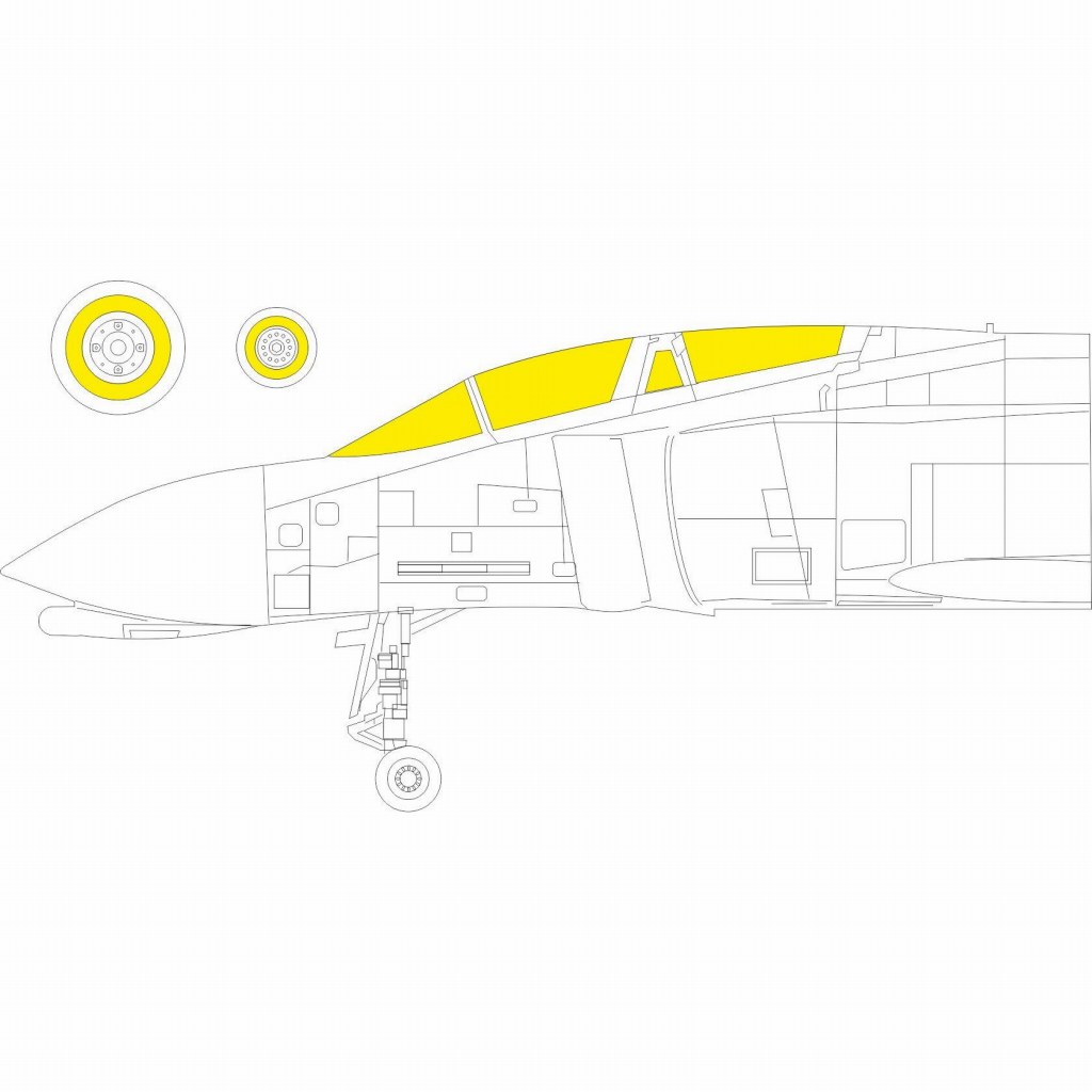 【新製品】CX614 1/72 F-4J ファントムII 塗装マスクシール(ファインモールド用)