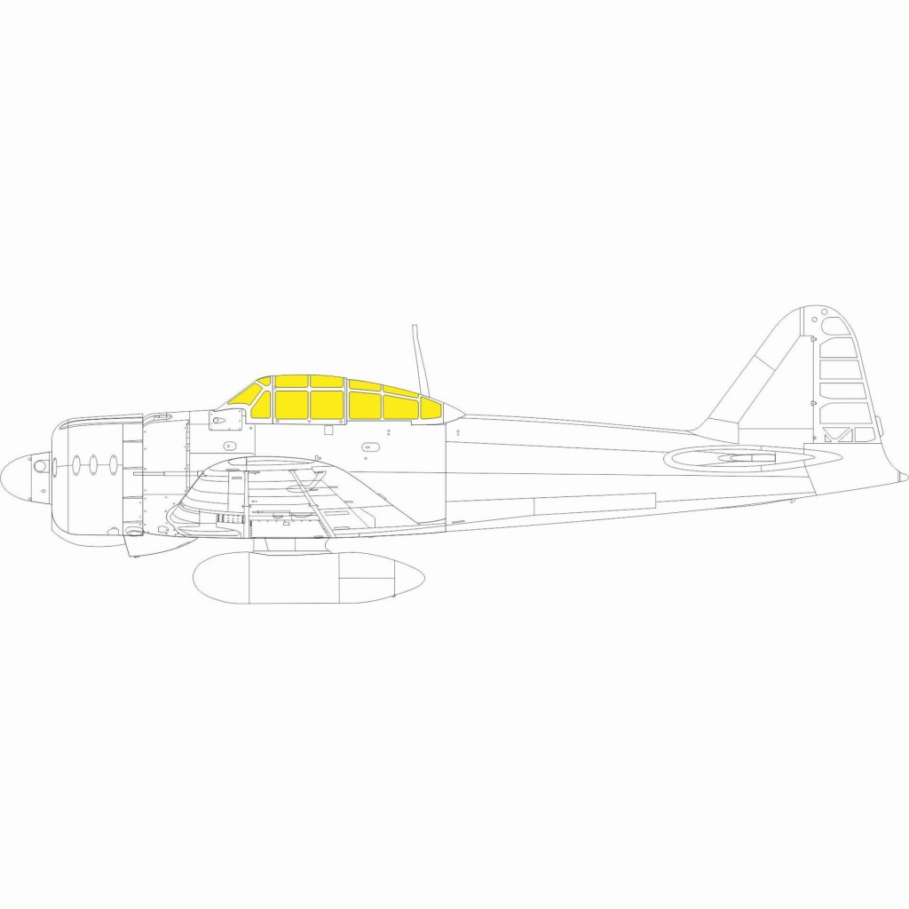 【新製品】EX821 1/48 A6M2 零戦 ｢Tフェース｣両面塗装マスクシール(エデュアルド用)