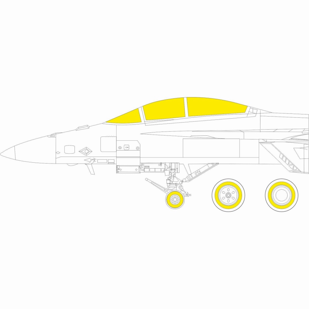 【新製品】JX283 1/32 F/A-18F ｢Tフェース｣両面塗装マスクシール (レベル用)
