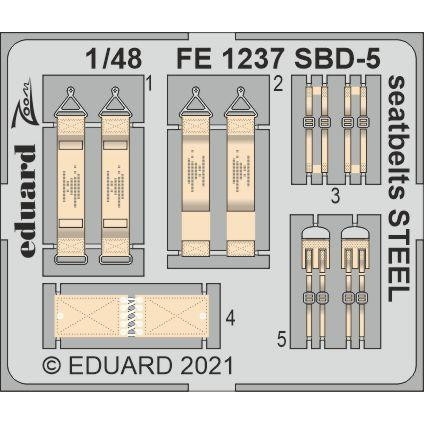 【新製品】FE1237 塗装済 1/48 SBD-5 シートベルト (ステンレス製) (レベル用)