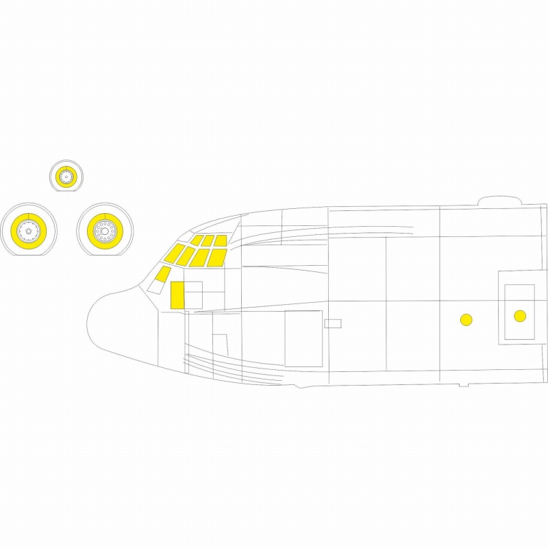 【新製品】CX617 1/72 C-130J-30 塗装マスクシール (ズべズダ用)