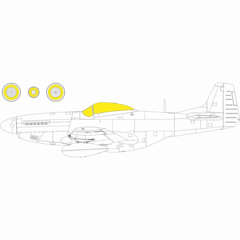 【新製品】JX284 1/32 P-51D ｢Tフェース｣両面塗装マスクシール (レベル用)