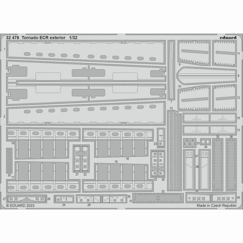 【新製品】32476 1/32 トーネード ECR 外装エッチングパーツ (イタレリ用)