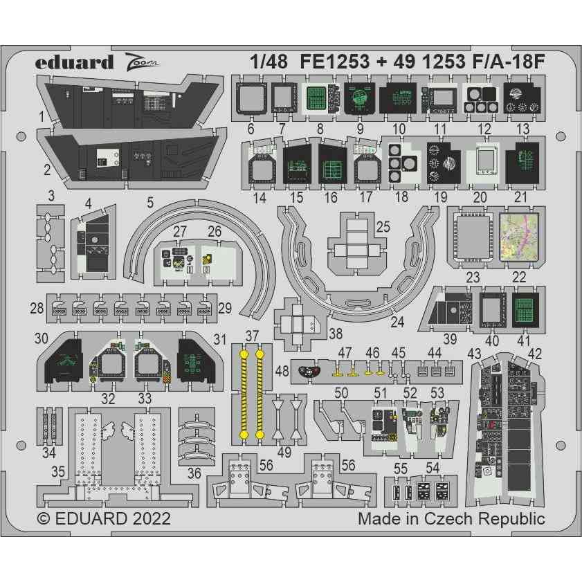 【新製品】491253 塗装済 1/48 ボーイング F/A-18F スーパーホーネット エッチングパーツ (モンモデル用)