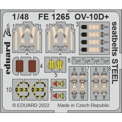 【新製品】FE1265 塗装済 1/48 ノースアメリカン OV-10D+ ブロンコ シートベルト (ステンレス製) (ICM用)