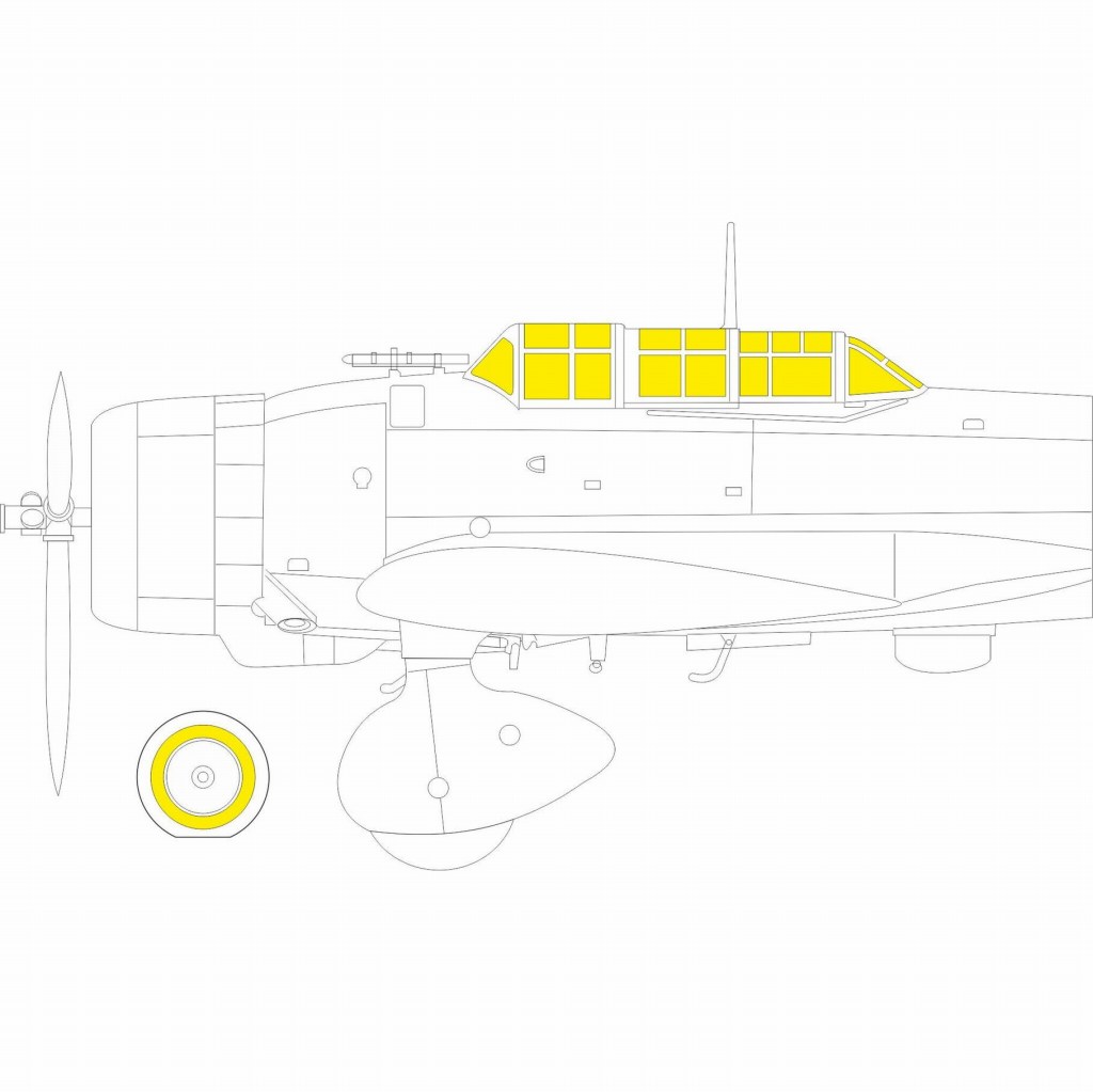 【新製品】EX864 1/48 愛知 D3A1 九九式艦上爆撃機 一一型 ｢T-フェース｣両面塗装マスクシール (ハセガワ用)