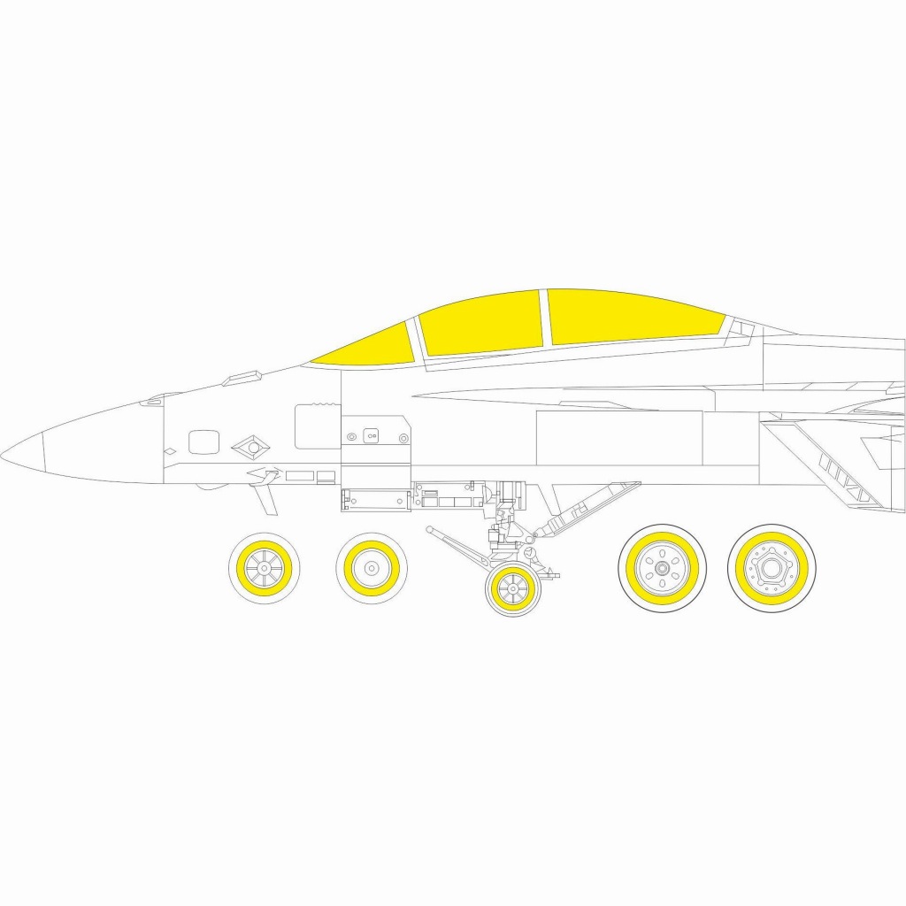 【新製品】EX877 1/48 EA-18G ｢Tフェース｣両面塗装マスクシール(モンモデル用)