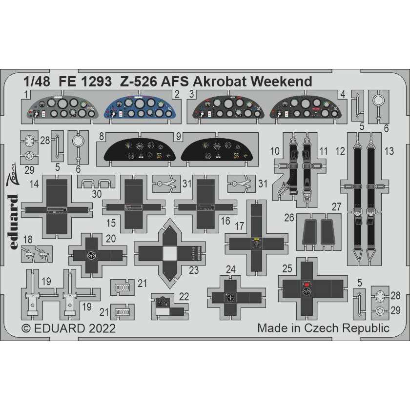 【新製品】FE1293 塗装済 1/48 Z-526 AFS ズームエッチングパーツ (エデュアルド用)