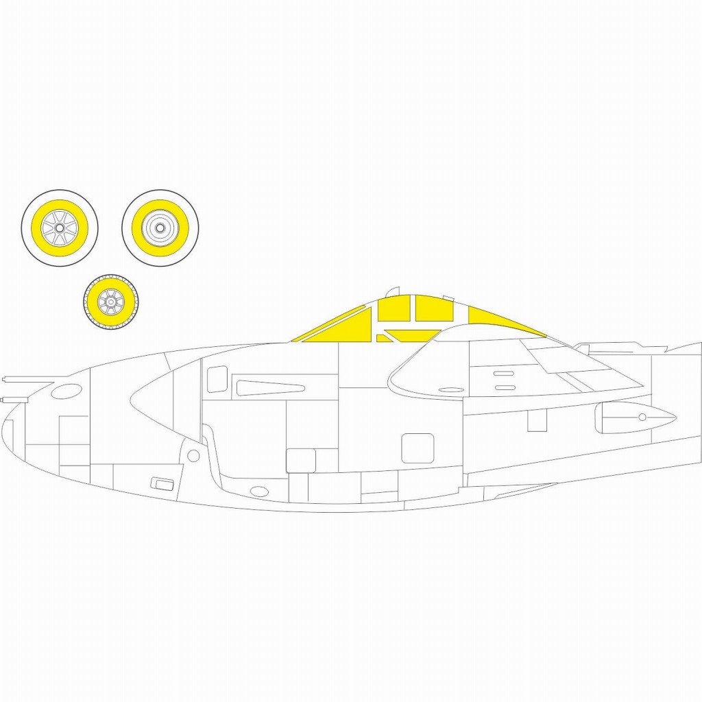 【新製品】EX883 1/48 P-38J 塗装マスクシール (タミヤ用)