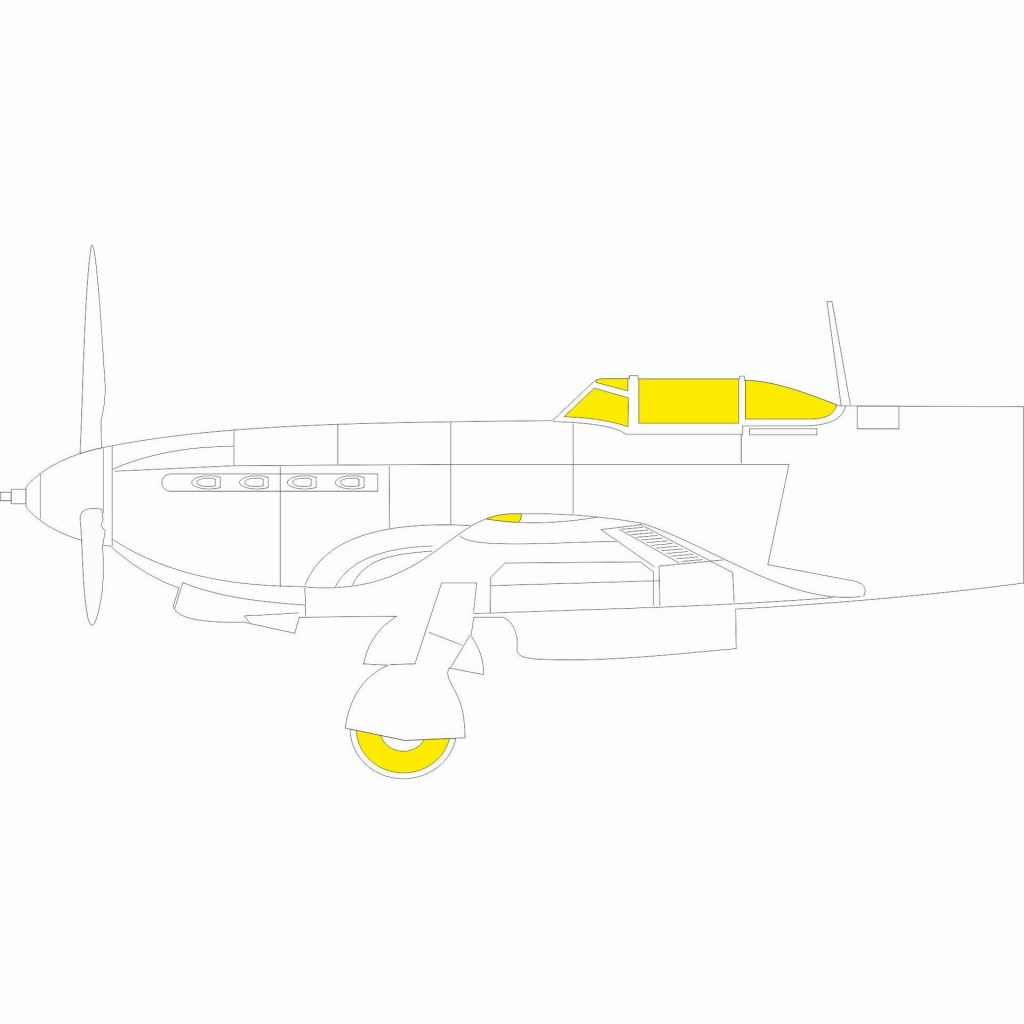 【新製品】EX889 1/48 Yak-9D 塗装マスクシール (ズベズダ用)