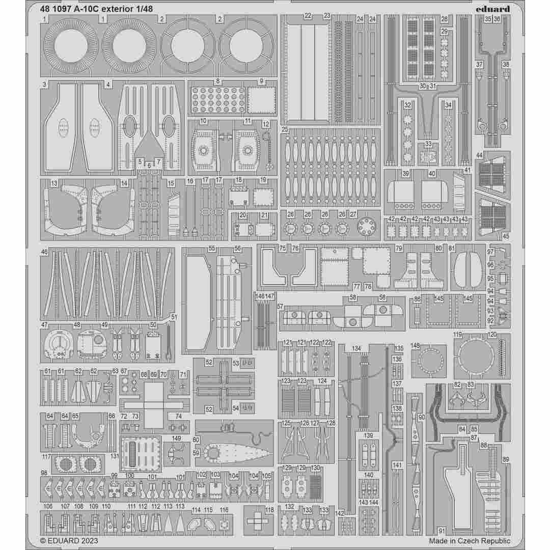 【新製品】481097 1/48 A-10C 外装エッチングパーツ (ホビーボス用)