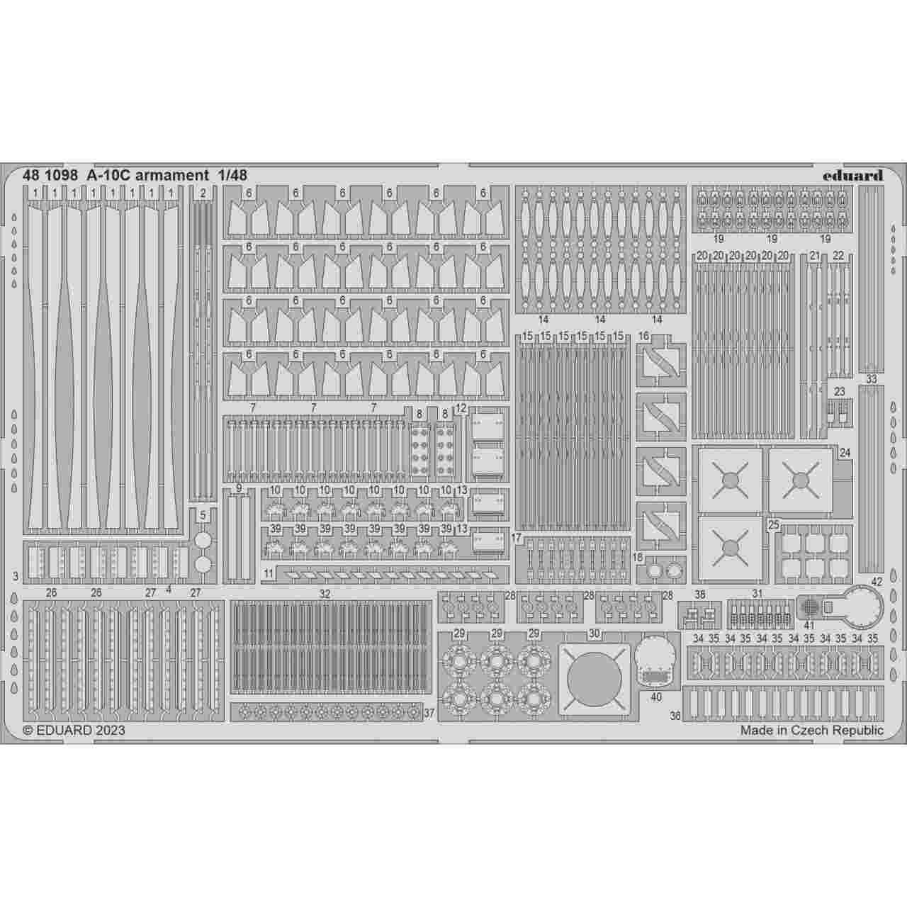 【新製品】481098 1/48 A-10C 武装エッチングパーツ (ホビーボス用)