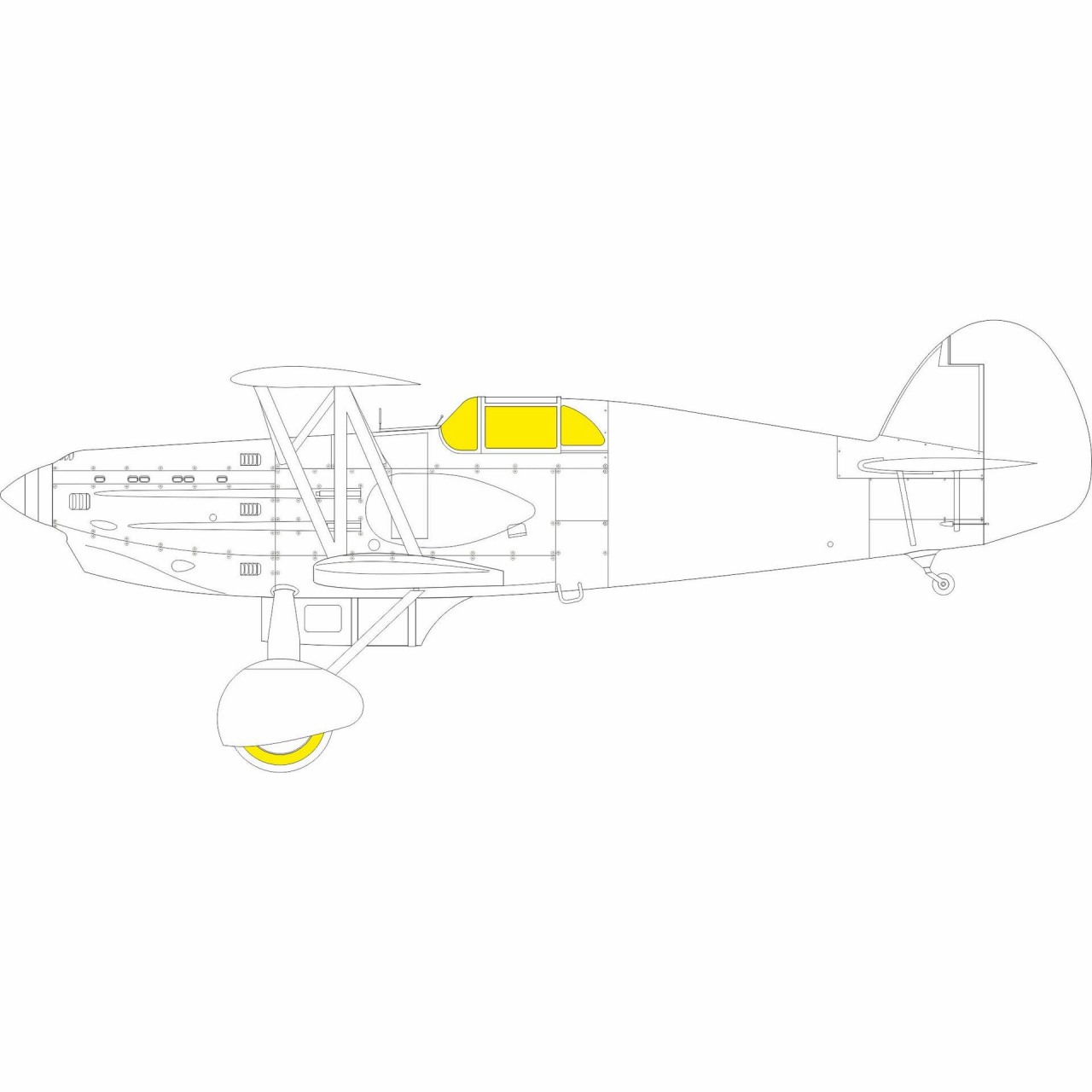 【新製品】EX928 1/48 アビア B.534 IV セリエ ｢Tフェース｣両面塗装マスクシール (エデュアルド用)