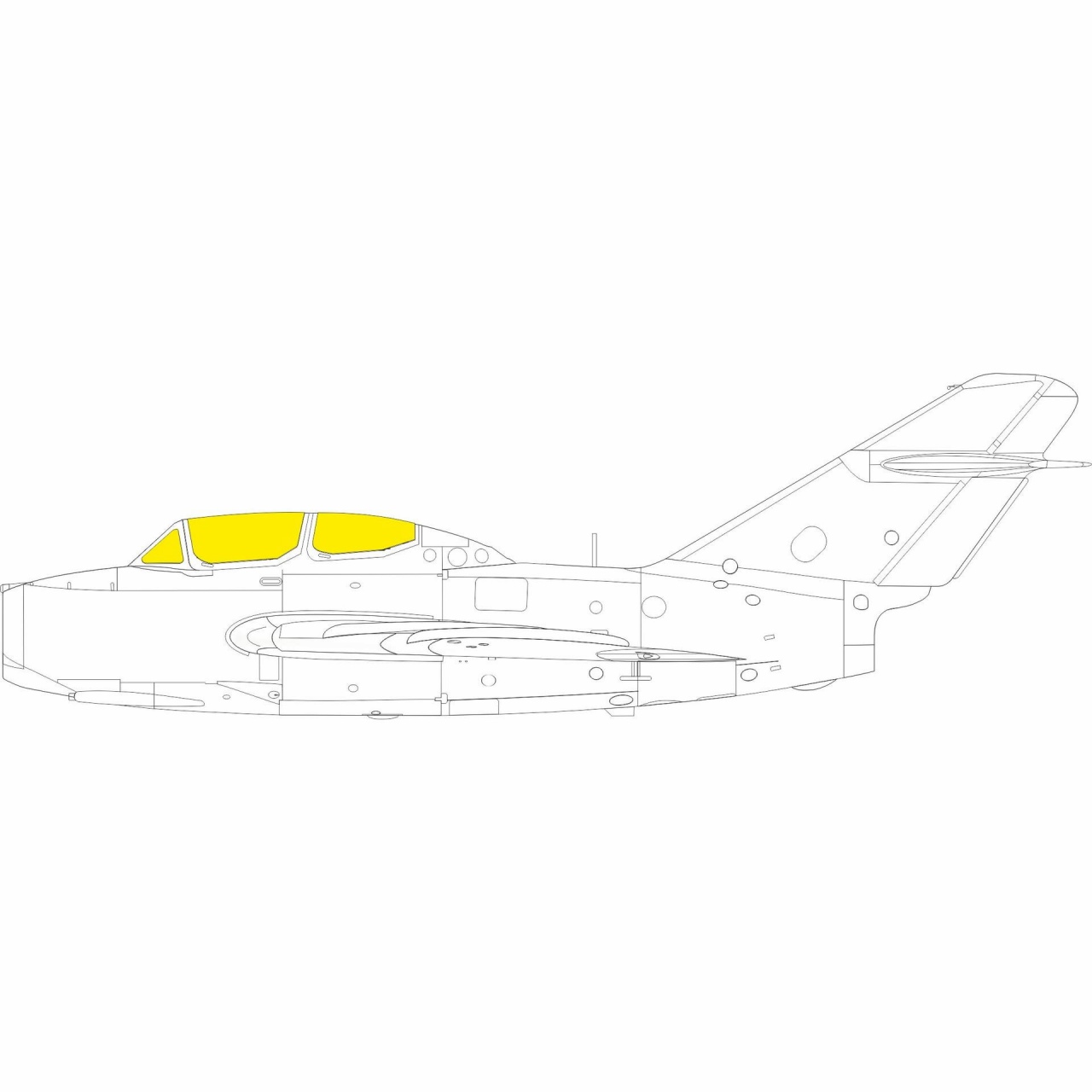 【新製品】CX645 1/72 ミグ MiG-15 UTI ミジェット 塗装マスクシール (エデュアルド用)