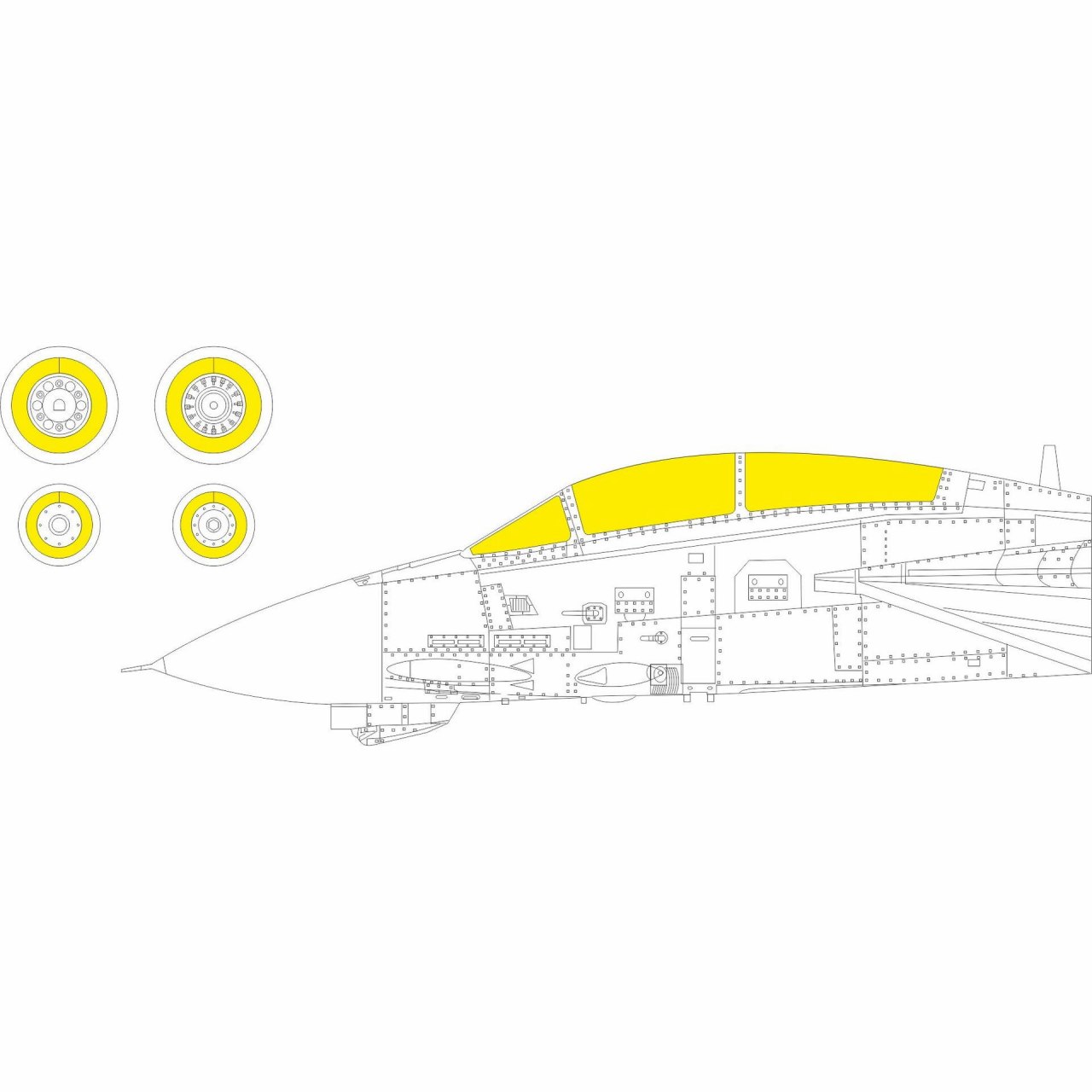 【新製品】CX647 1/72 グラマン F-14B トムキャット 塗装マスクシール (アカデミー用)