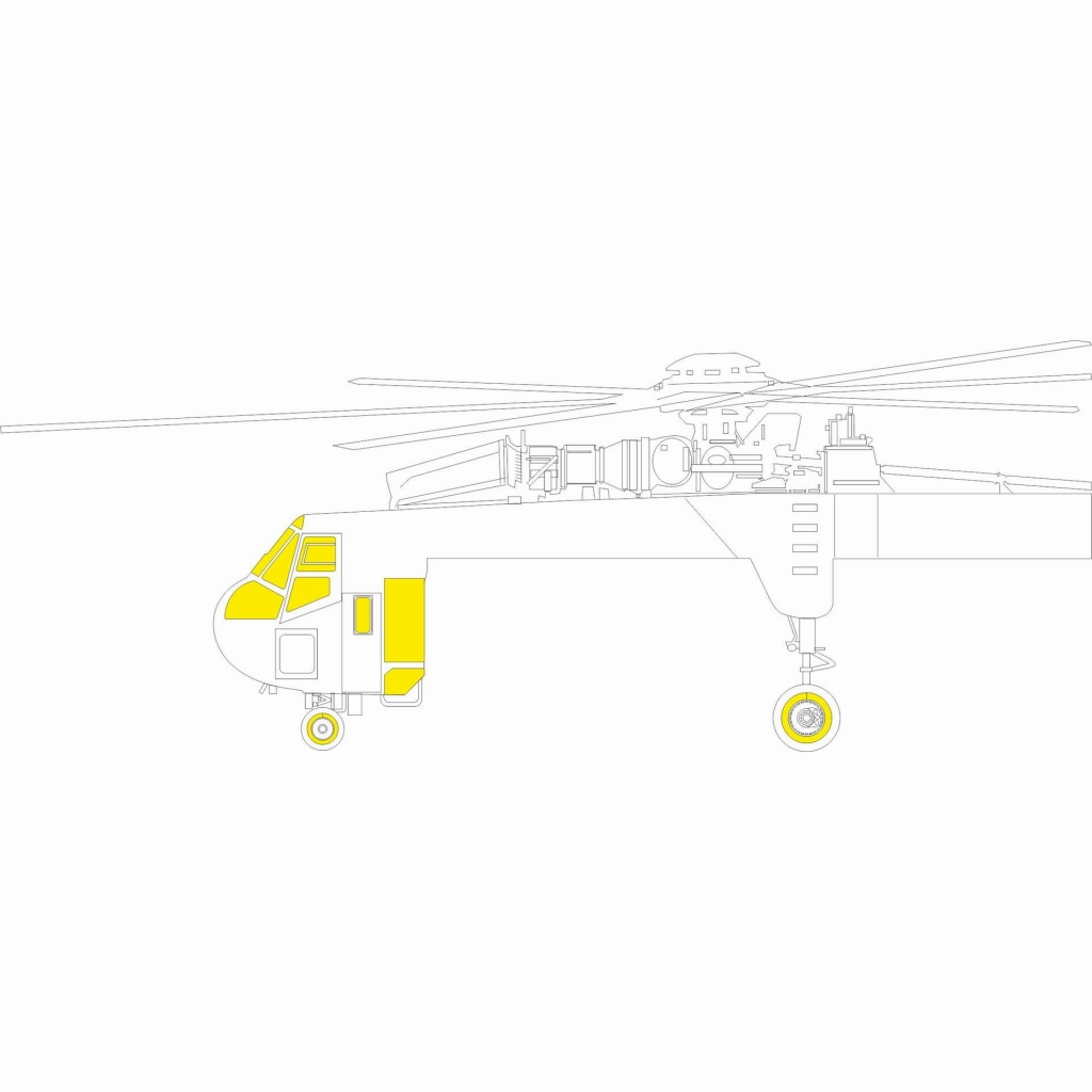 【新製品】JX308 1/35 CH-54A タルヘ ｢Tフェース｣両面塗装マスクシール (ICM用)