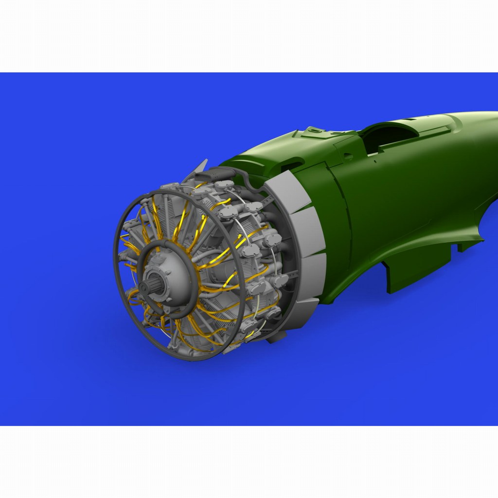 【新製品】ブラッシン648852 1/48 二式水上戦闘機 エンジン w/カウリング (エデュアルド用)