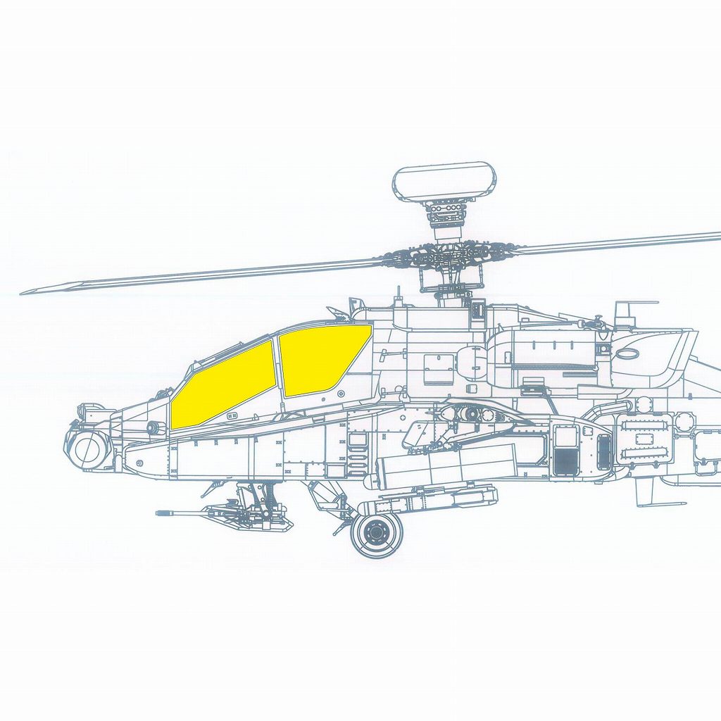 【新製品】JX311 1/35 AH-64E 塗装マスクシール (タコム用)