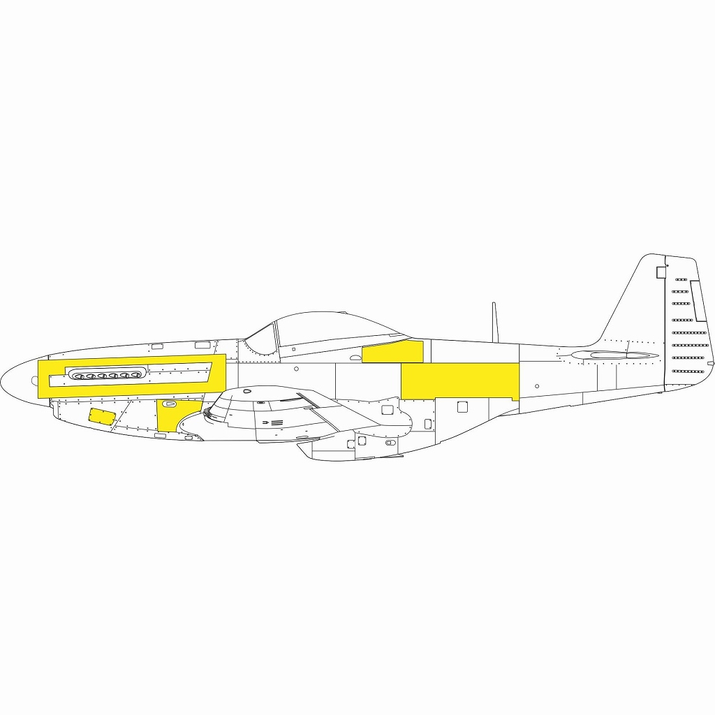 【新製品】EX953 1/48 P-51D サーフェイスパネル塗装マスクシール(エデュアルド用)