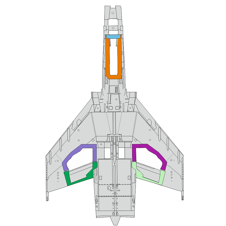 【新製品】EX962 1/48 F-4E 着陸装置格納庫 塗装マスクシール (モンモデル用)