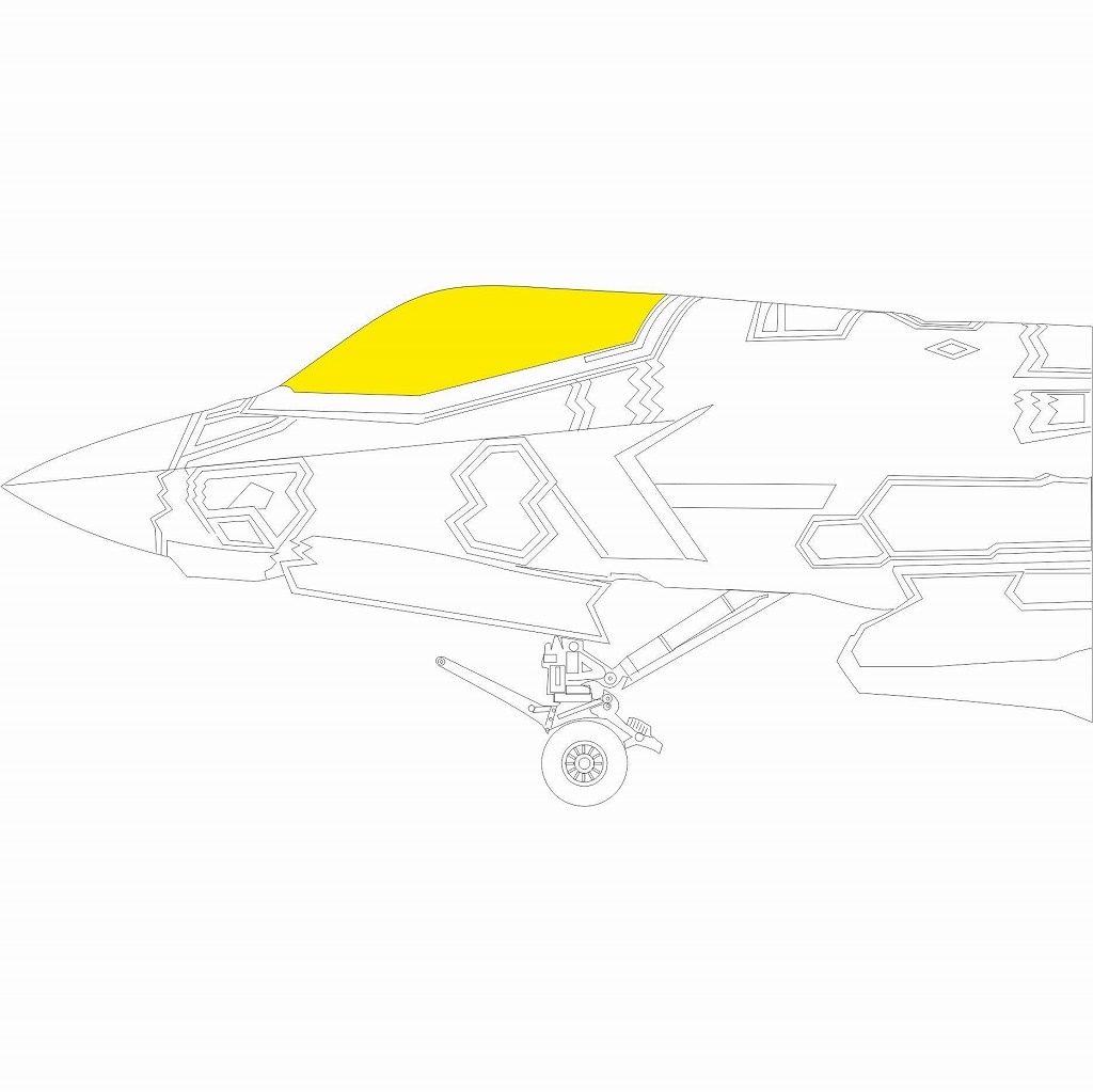【新製品】JX314 1/32 F-35A ｢Tフェース｣両面塗装マスクシール(トランぺッター用)