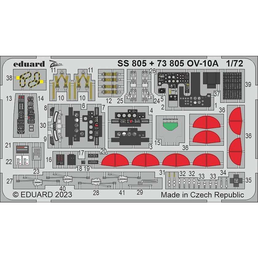 【新製品】73805 塗装済 1/72 OV-10A エッチングパーツ (ICM用)