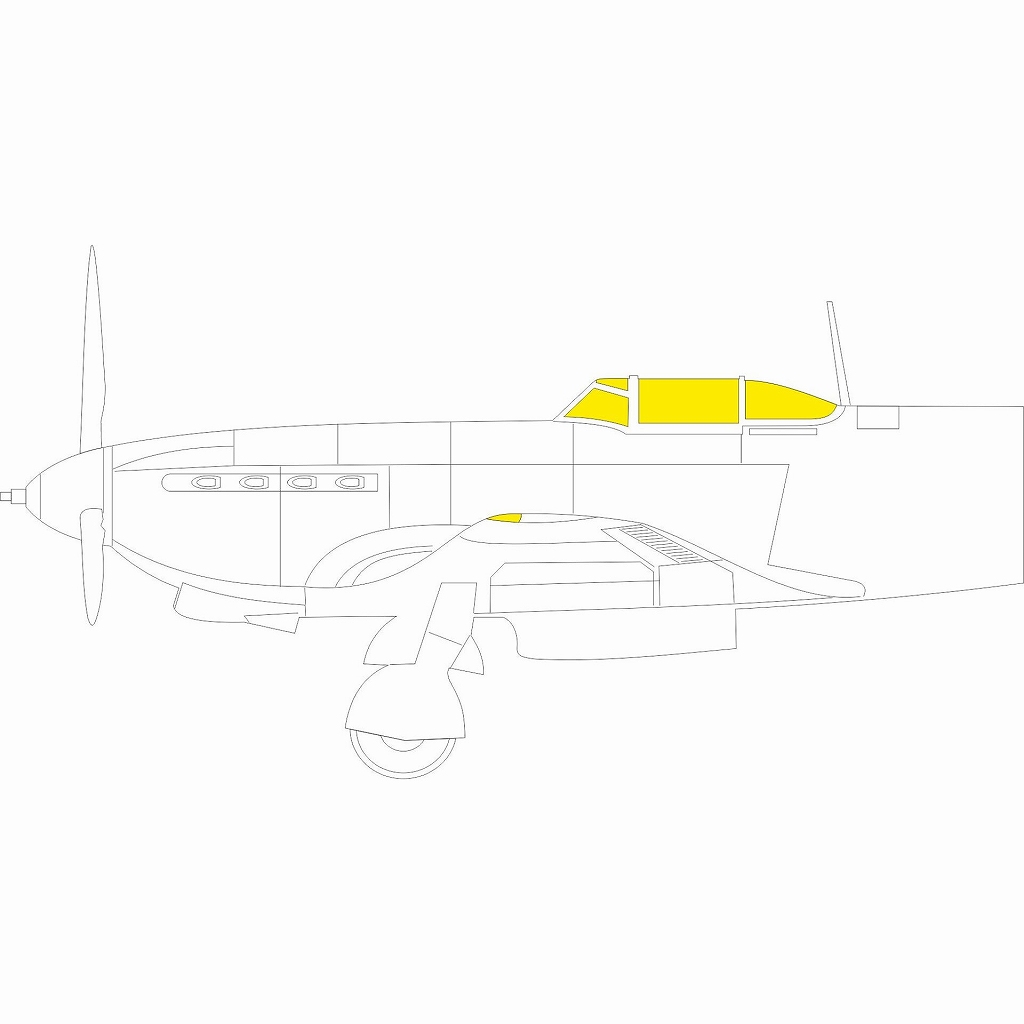 【新製品】EX974 1/48 Yak-9T 塗装マスクシール (ズベズダ用)