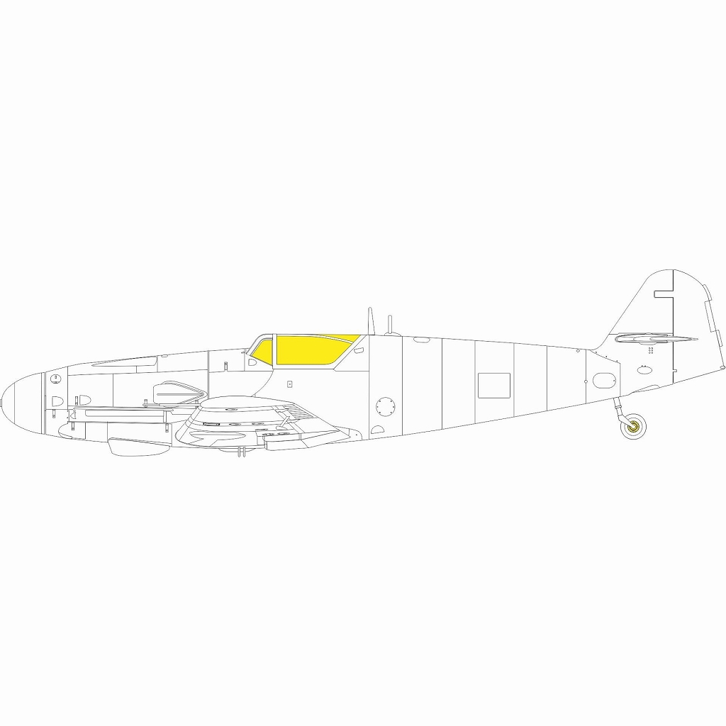 【新製品】EX976 1/48 メッサーシュミット Bf109K ｢Tフェース｣両面塗装マスクシール(エデュアルド用)