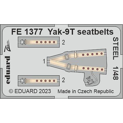 【新製品】FE1377 塗装済 1/48 Yak-9T シートベルト (ステンレス製) (ズベズダ用)