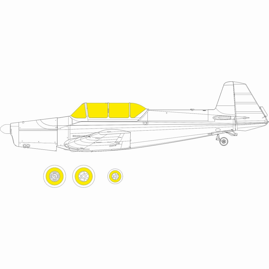 【新製品】EX983 1/48 ズリン Z-526 トレネール ｢Tフェース｣両面塗装マスクシール (エデュアルド用)