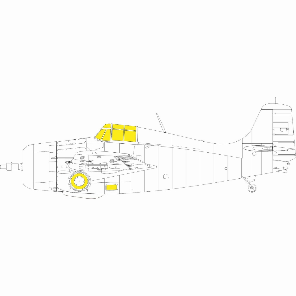 【新製品】EX984 1/48 グラマン F4F-3 ワイルドキャット 塗装マスクシール (エデュアルド用)