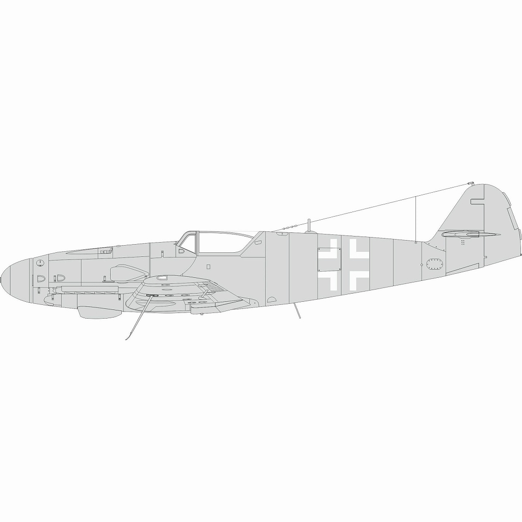 【新製品】EX985 1/48 メッサーシュミット Bf109K 国籍マーク塗装マスクシール (エデュアルド用)