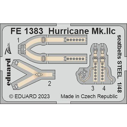 【新製品】FE1383 塗装済 1/48 ホーカー ハリケーン Mk.IIc シートベルト (ステンレス製)(アルマホビー用)