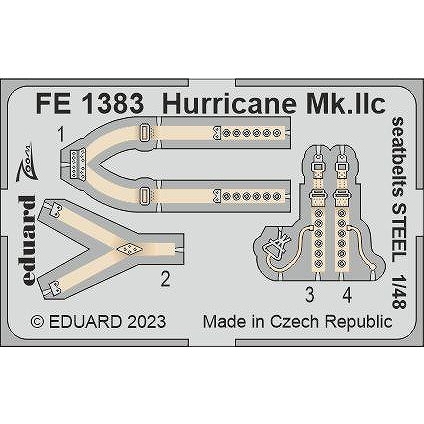 【新製品】FE1383 塗装済 1/48 ホーカー ハリケーン Mk.IIc シートベルト (ステンレス製)(アルマホビー用)