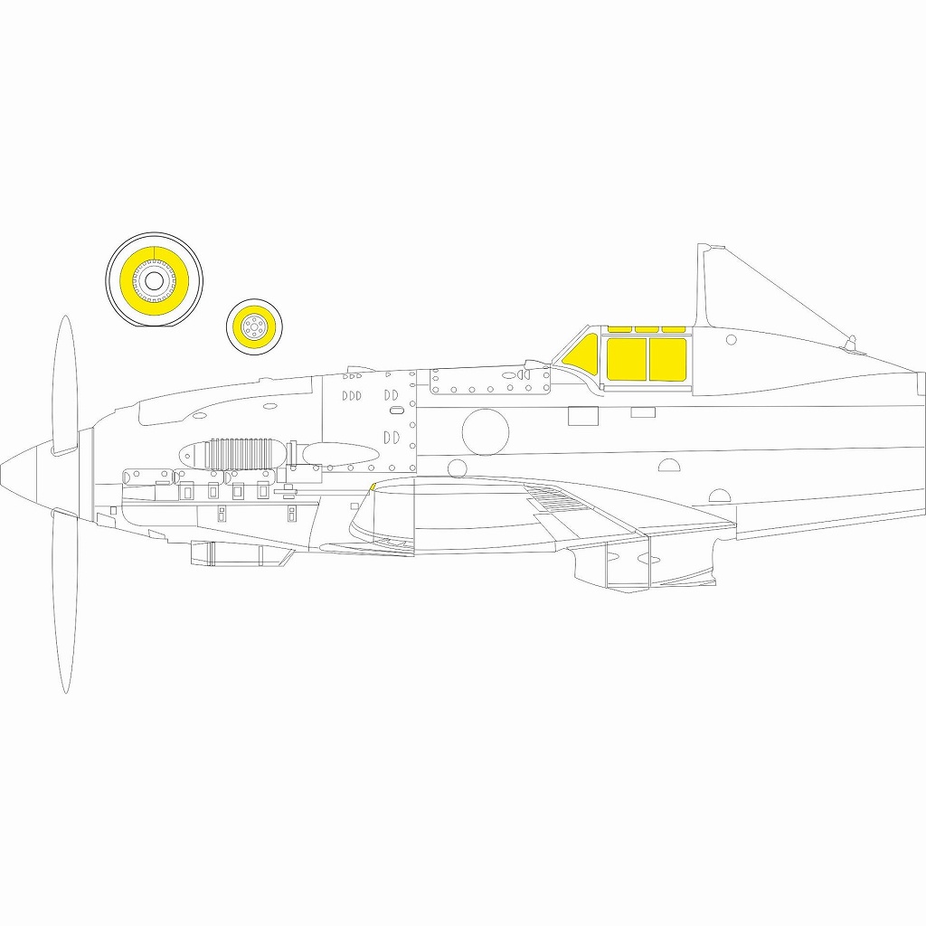 【新製品】JX319 1/32 MC.202 ｢Tフェース｣両面塗装マスクシール (イタレリ用)