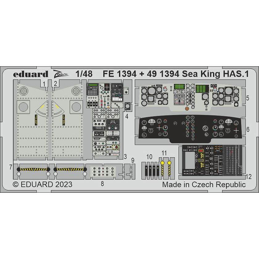 【新製品】FE1394 塗装済 1/48 シーキング HAS.1 ズームエッチングパーツ(エアフィックス用)