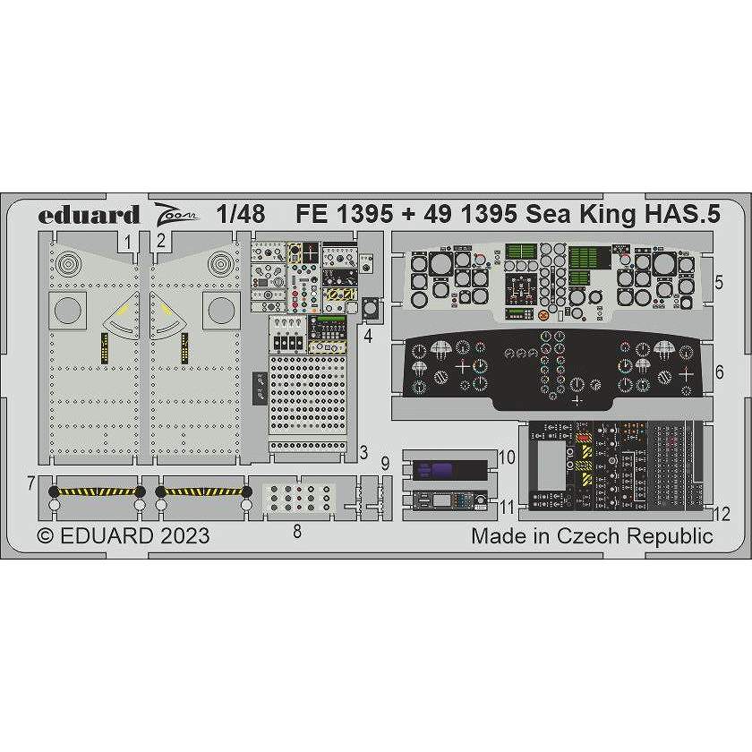 【新製品】FE1395 塗装済 1/48 シーキング HAS.5 ズームエッチングパーツ(エアフィックス用)