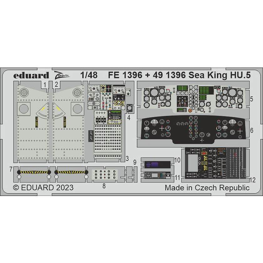 【新製品】FE1396 塗装済 1/48 シーキング HU.5 ズームエッチングパーツ(エアフィックス用)