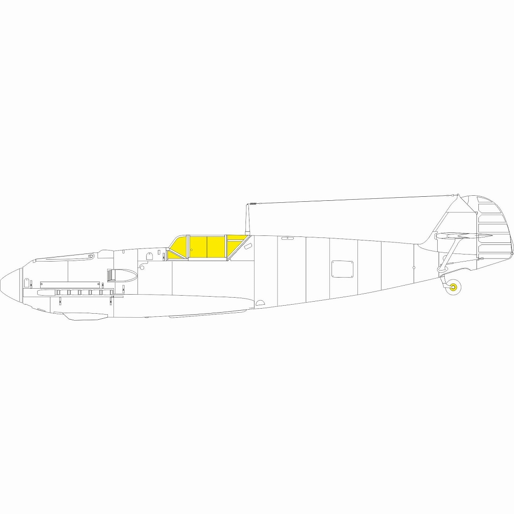 【新製品】EX995 1/48 メッサーシュミット Bf109E-4 ｢Tフェース｣両面塗装マスクシール (エデュアルド用)