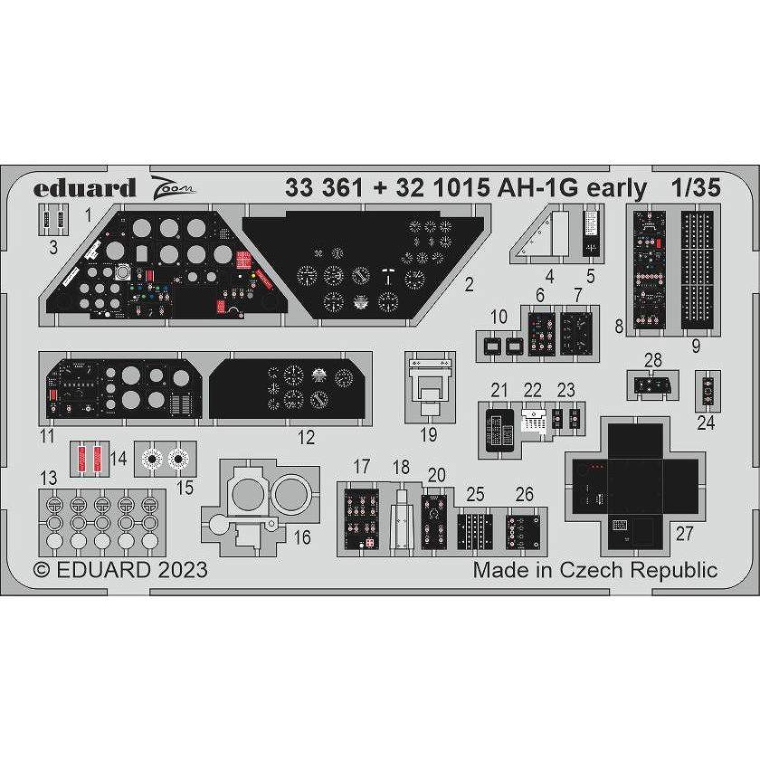 【新製品】33361 1/35 ベル AH-1G コブラ (初期) ズームエッチングパーツ (ICM用)