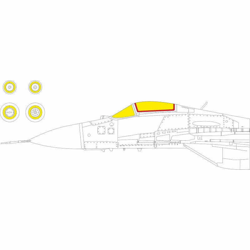 【新製品】CX657 1/72 ミグ MiG-29 9-19 SMT フルクラム 塗装マスクシール (グレートウォール用)