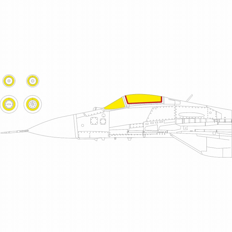 【新製品】CX657 1/72 ミグ MiG-29 9-19 SMT フルクラム 塗装マスクシール (グレートウォール用)