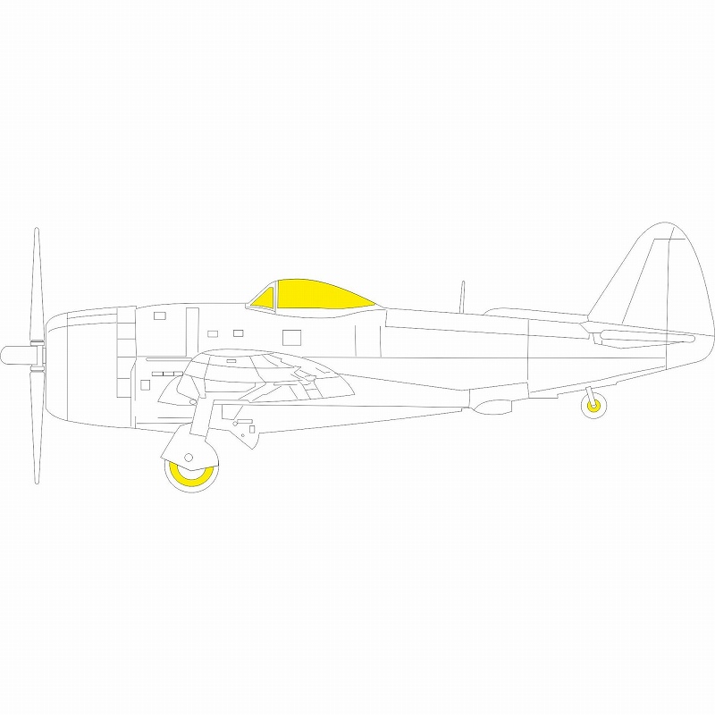 【新製品】EX997 1/48 リパブリック P-47D-25 サンダーボルト 塗装マスクシール (ミニアート用)
